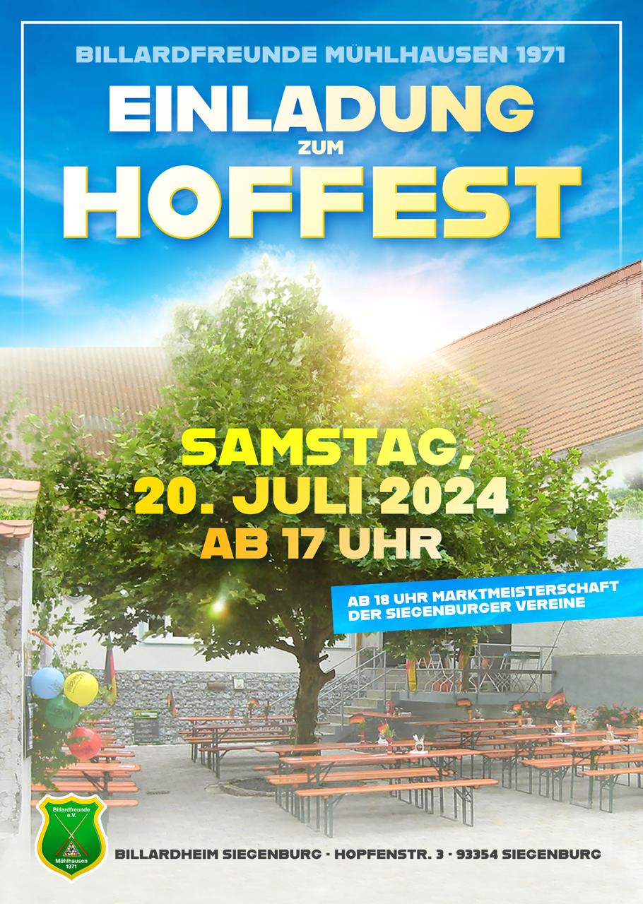 Plakat Billard Hoffest 2024
