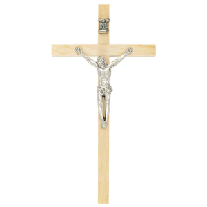 handkreuz sterbekreuz holz natur mit christuskoerper 13 cm