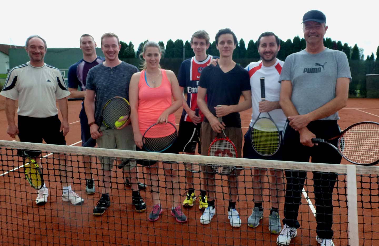 Tennisturniers Teilnehmer klein
