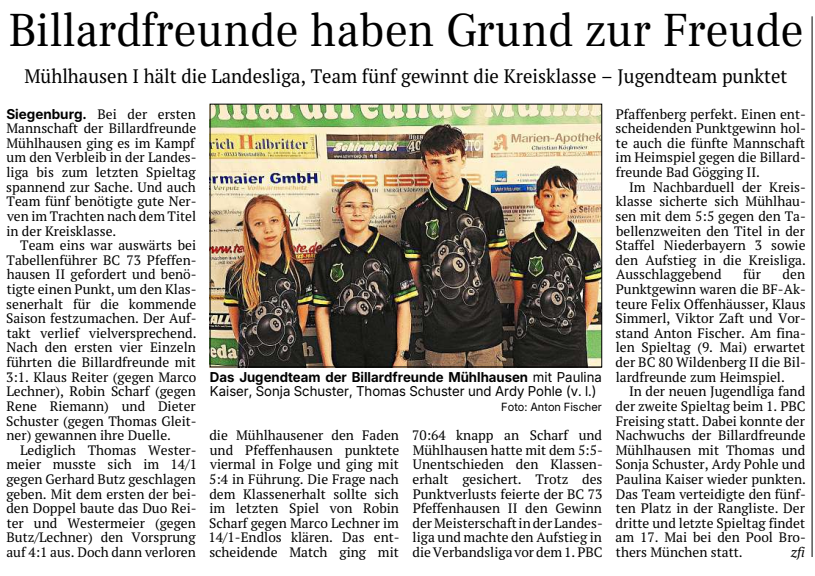MZ vom 28.4.26 Klassenerhalt 