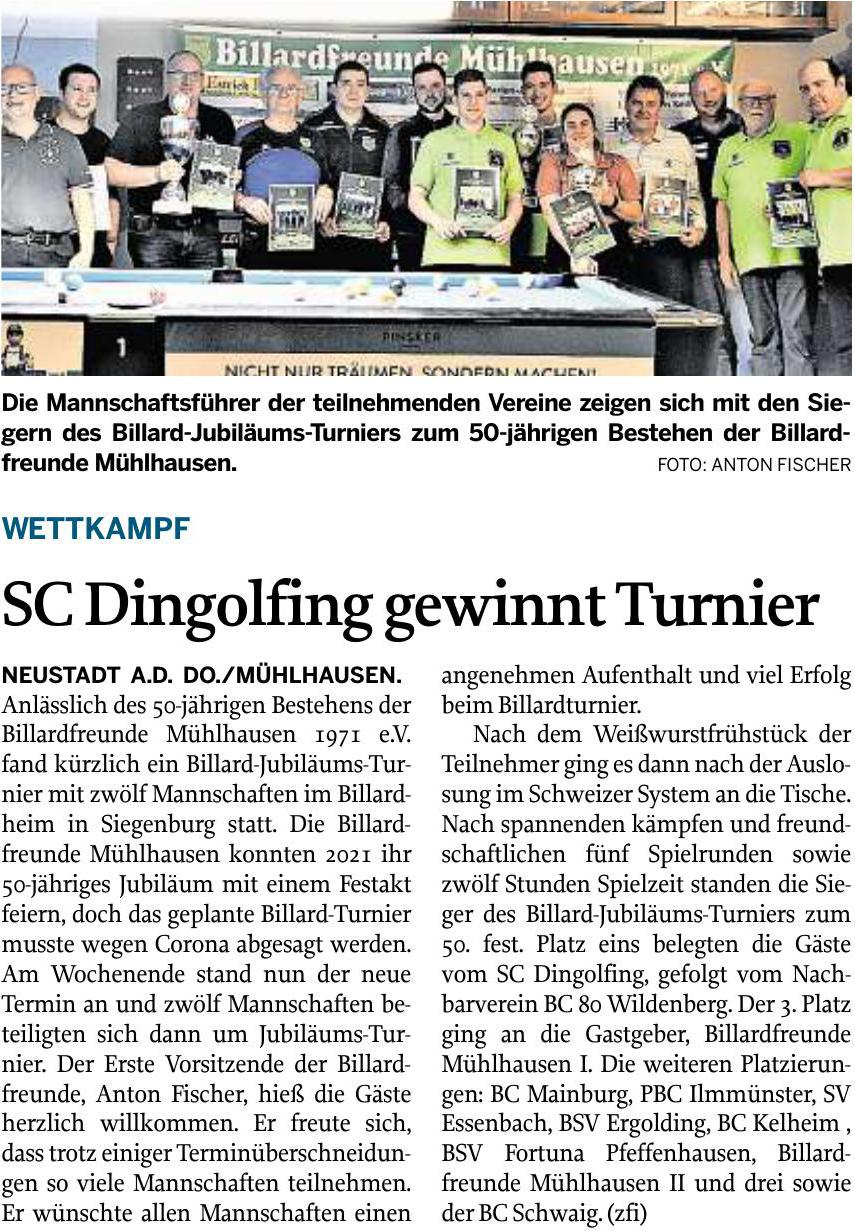 05.05.2022 Dingolfing Turnier Sieger